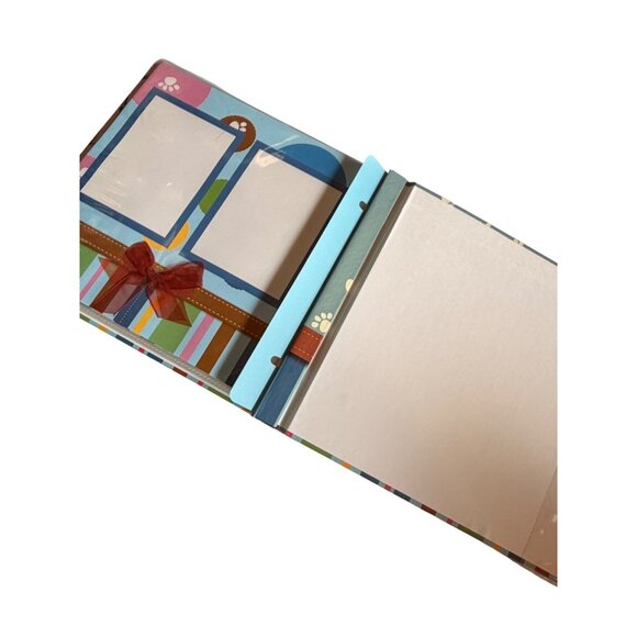 Cat-Themed Scrapbook Album With Paw Prints & Stripes Design Holds 4x6 Photos Inc - Picture 3 of 8